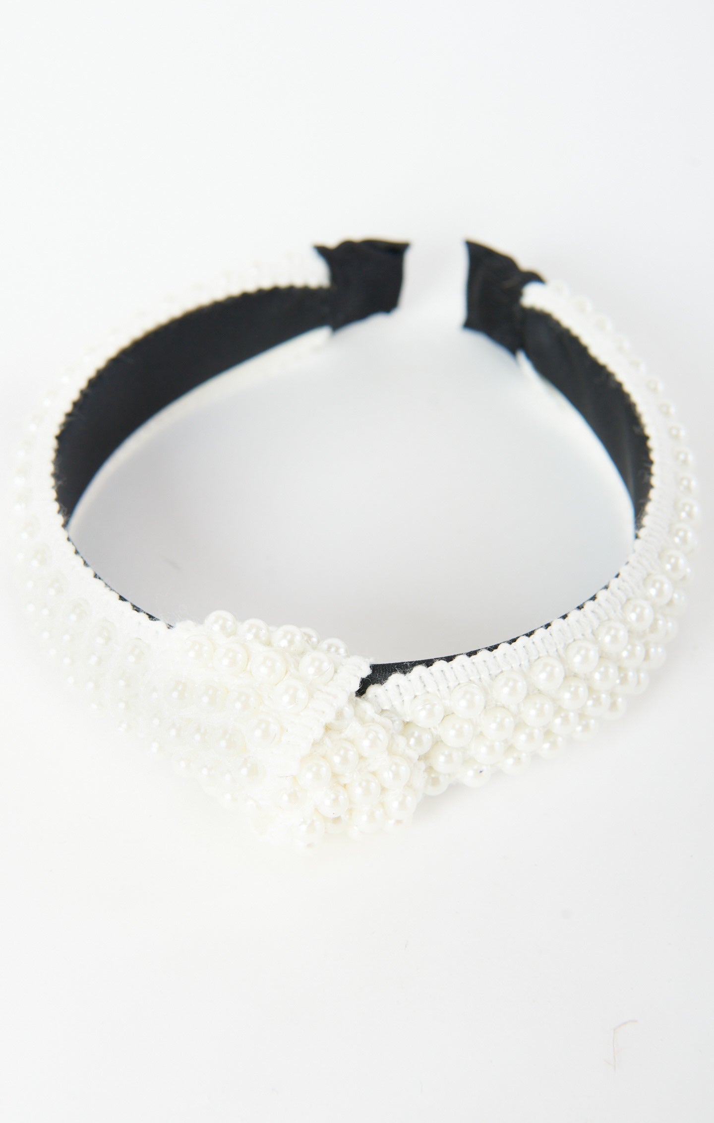 Milly Pearl Knotted Headband ~ White