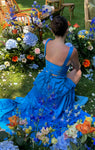 Corset Waistline Fall Satin Slit Tiered Dress by Show Me Your Mumu