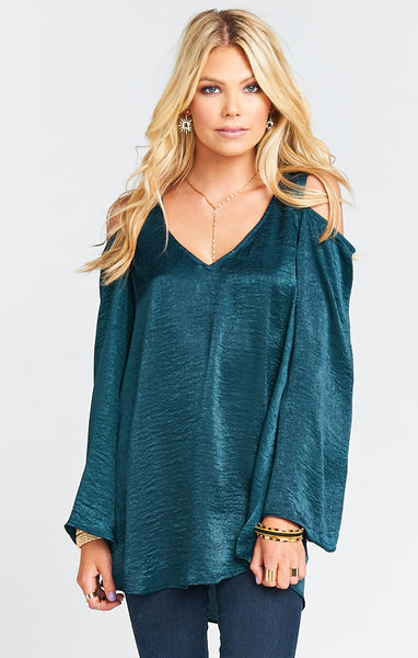 Satin Bell Sleeves Tunic