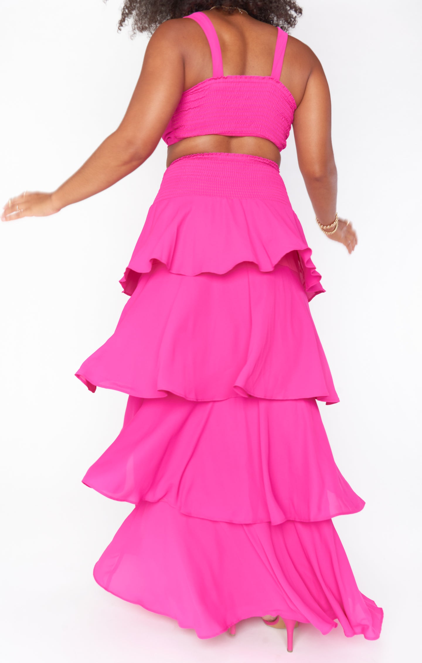 Katrina Swing Skirt ~ Bright Pink