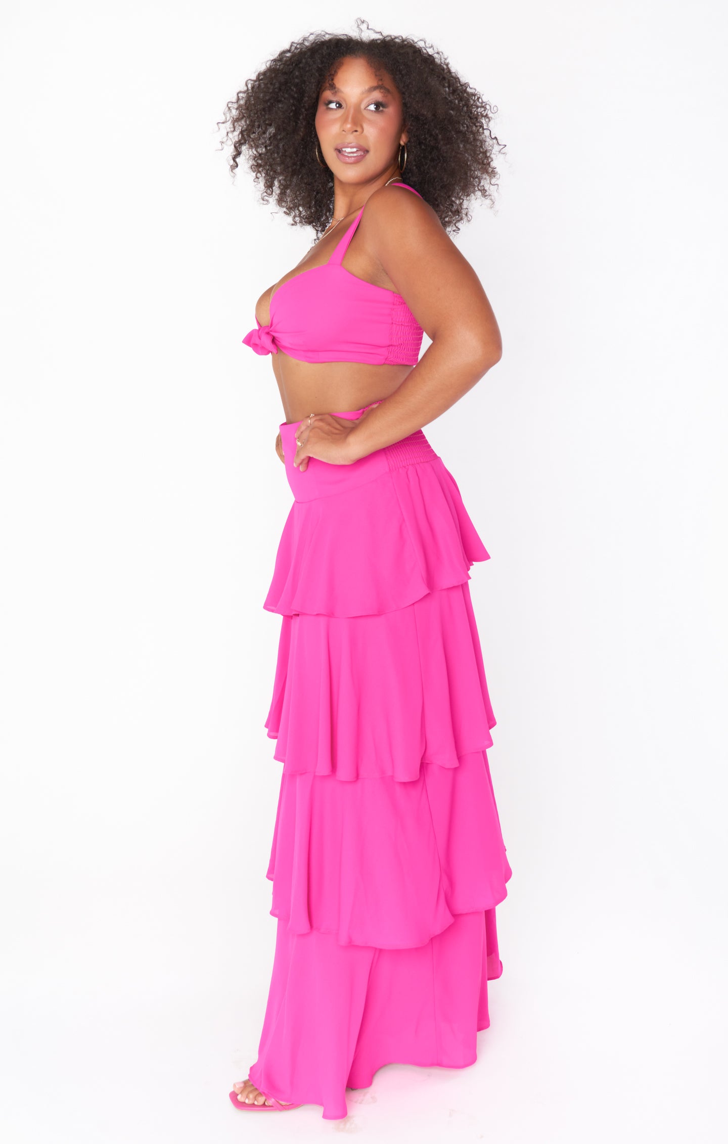 Katrina Swing Skirt ~ Bright Pink