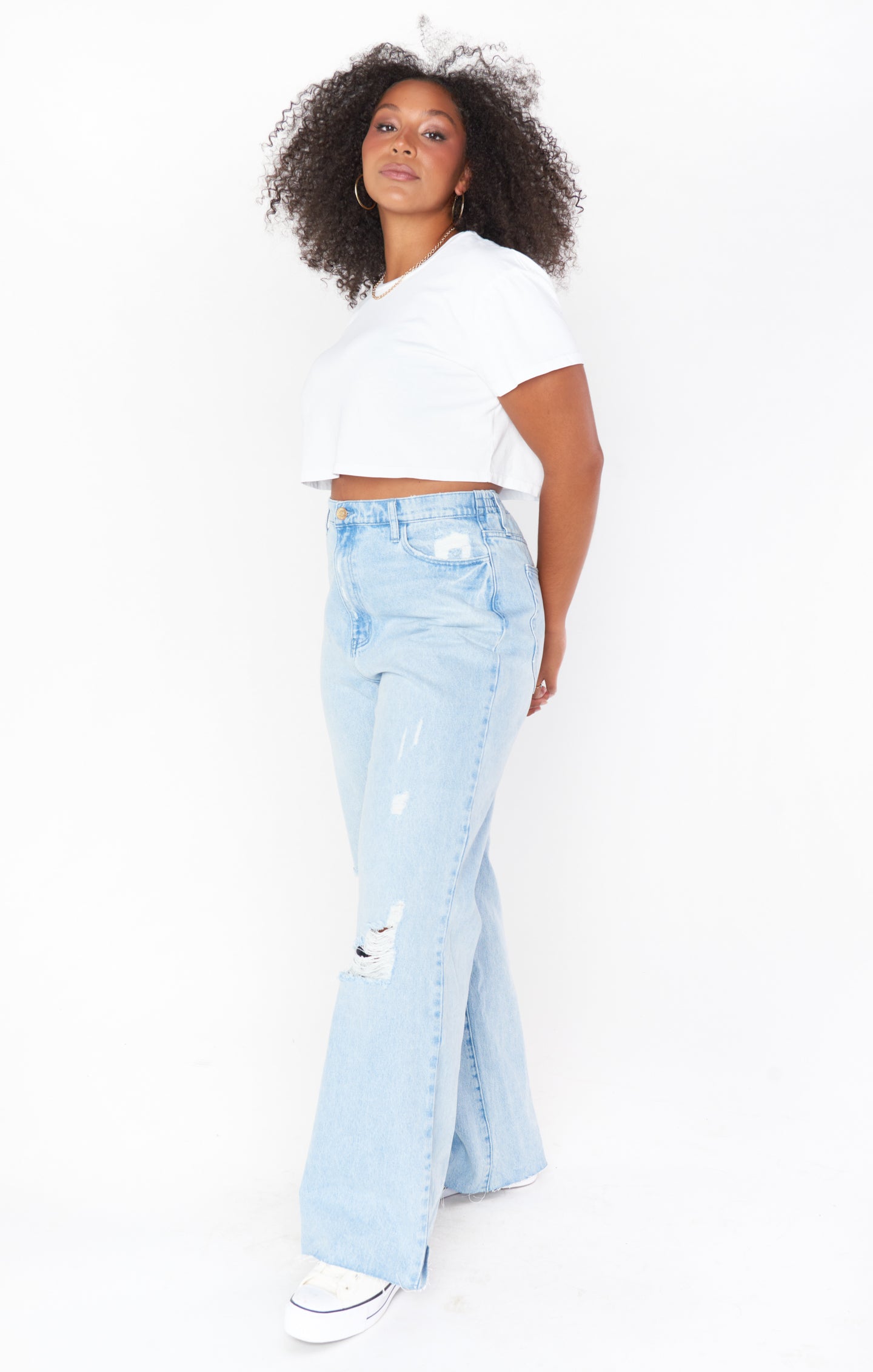 Basic Cropped Tee ~ White