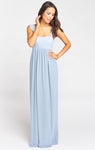 Chiffon Full-Skirt Smocked Empire Waistline Bridesmaid Dress/Maxi Dress With Ruffles