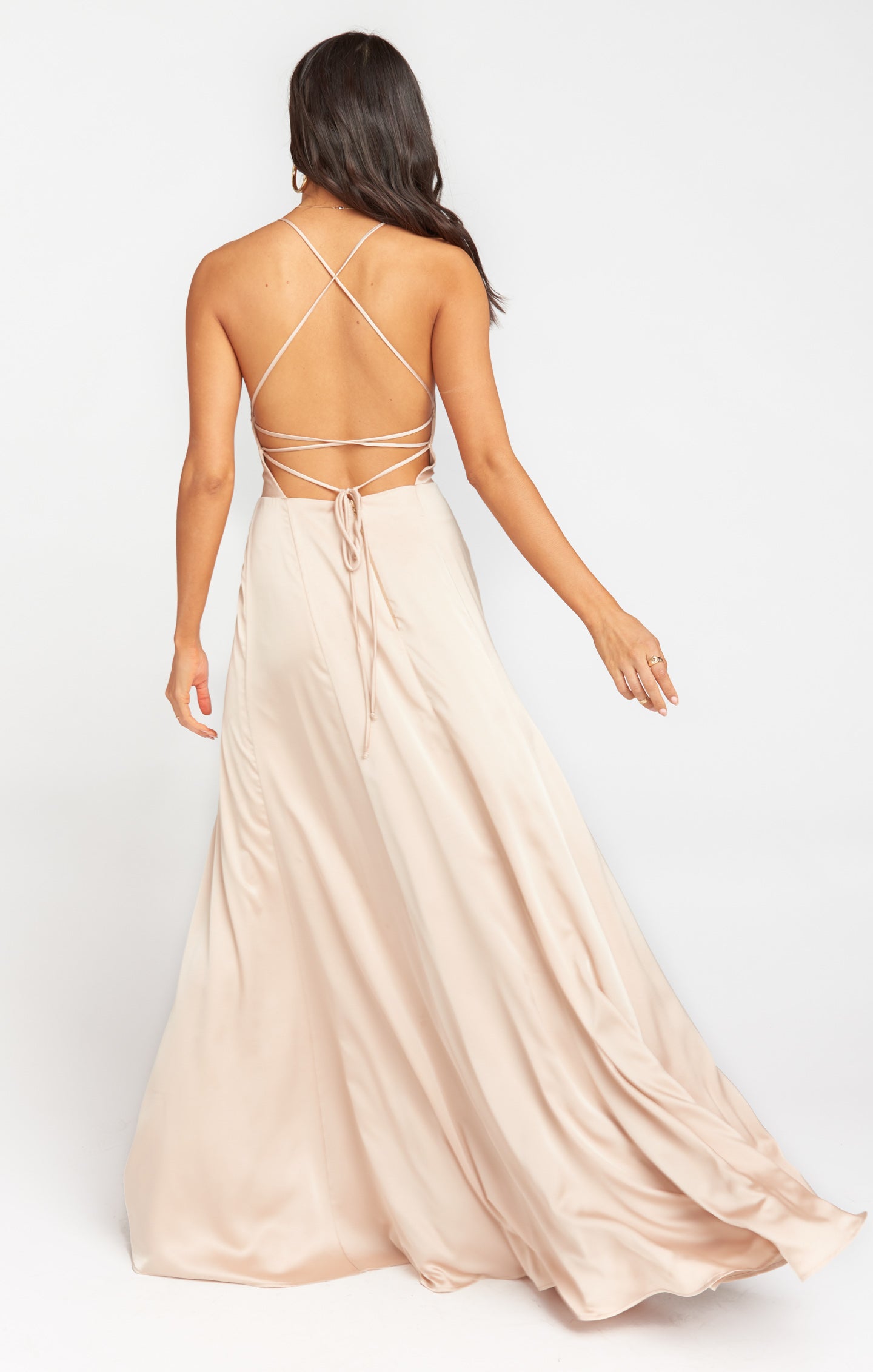 Godshaw Goddess Gown ~ Champagne Luxe Satin