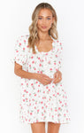 Floral Print Button Front Bridesmaid Dress