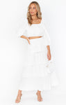 Full Swing Skirt ~ White Crinkle