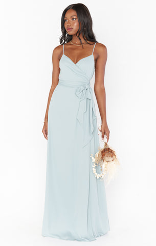 liz maxi dress ~ silver sage crisp