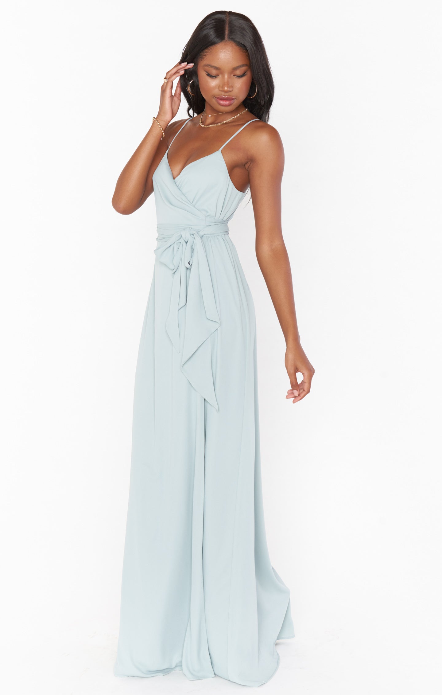 Liz Maxi Dress ~ Silver Sage Crisp