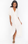 Draped Flowy Slit Gathered Dress by Show Me Your Mumu