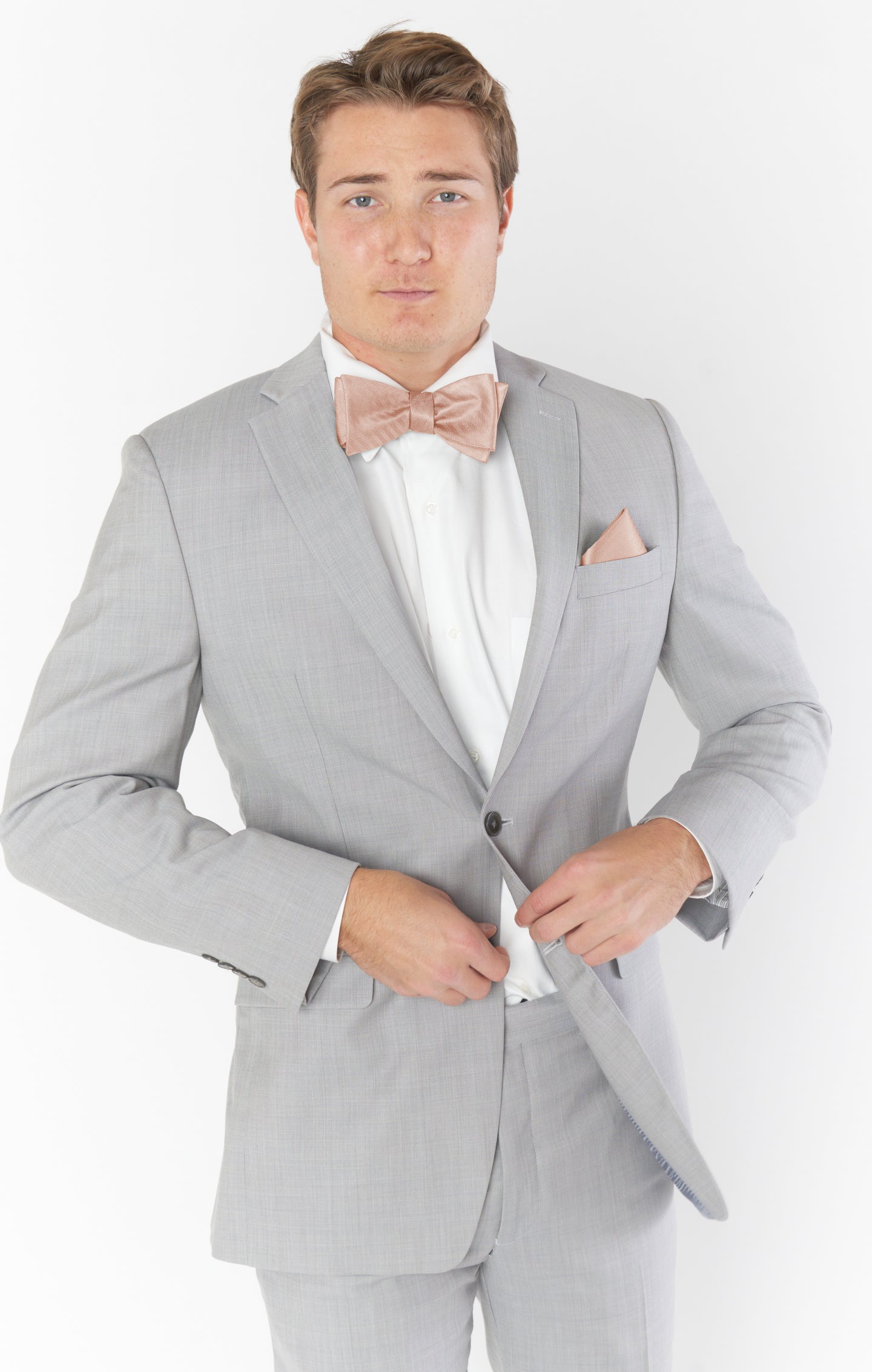 Josh Bow Tie ~ Soft Beige Solid