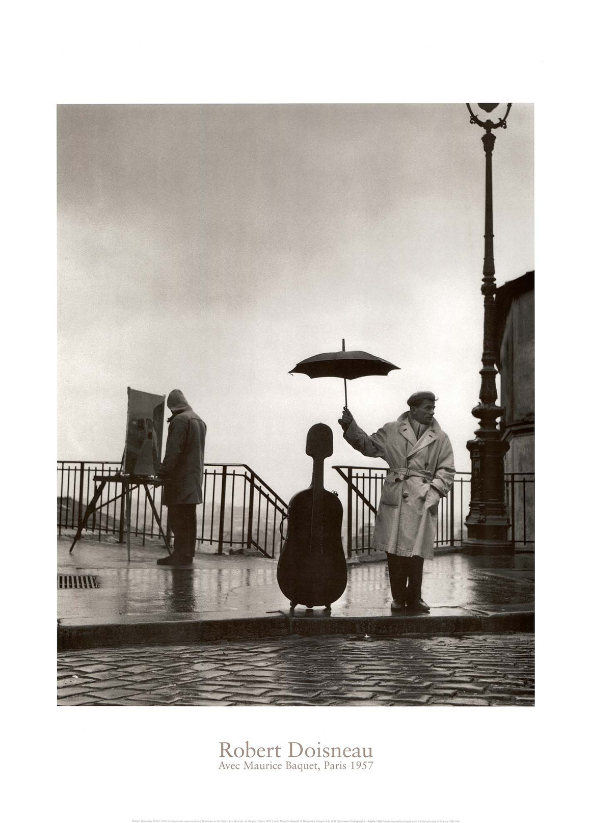 Musician In The Rain 1957 By Robert Doisneau 20 X 28 Art Print Artistica Fine Art 