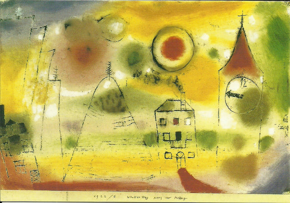 Winter's Day Just Before Noon by Paul Klee - 5 X 7 Inches (Note Card)