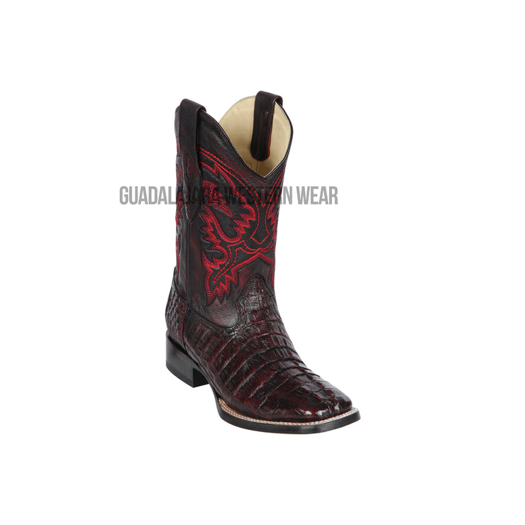 black cherry caiman boots