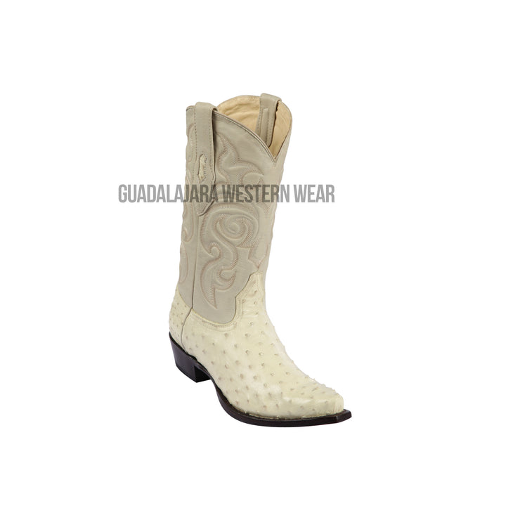 white ostrich boots