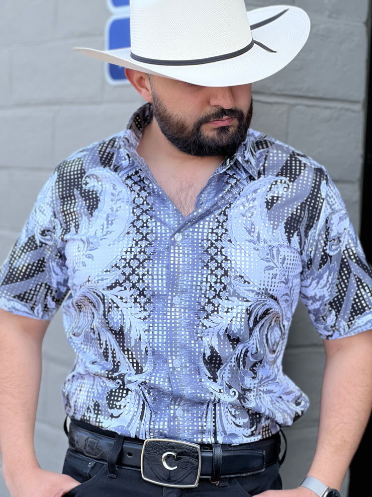 Platini Men's Digital Print Sleeve - FPS8638 Guadalajara Western Wear