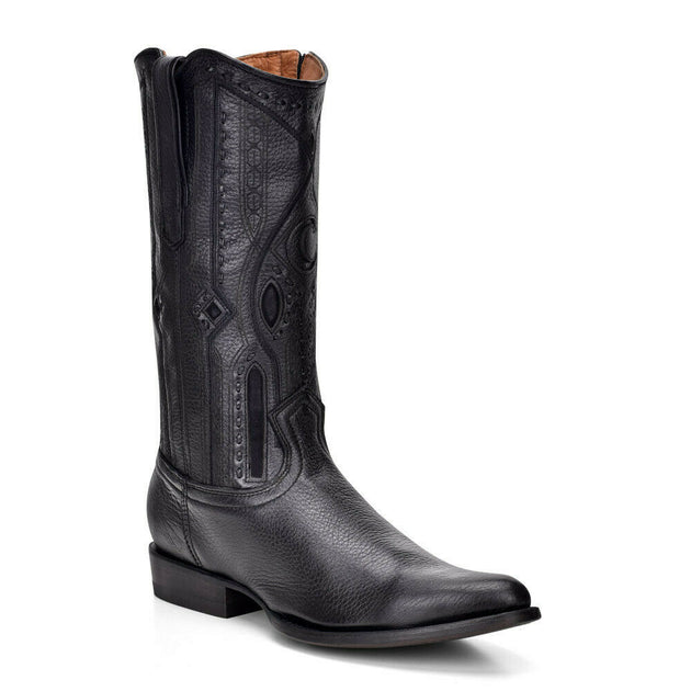 Cuadra Semi Oval Bota de Venado - Black – Guadalajara Western Wear