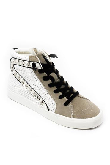 taupe high top sneakers