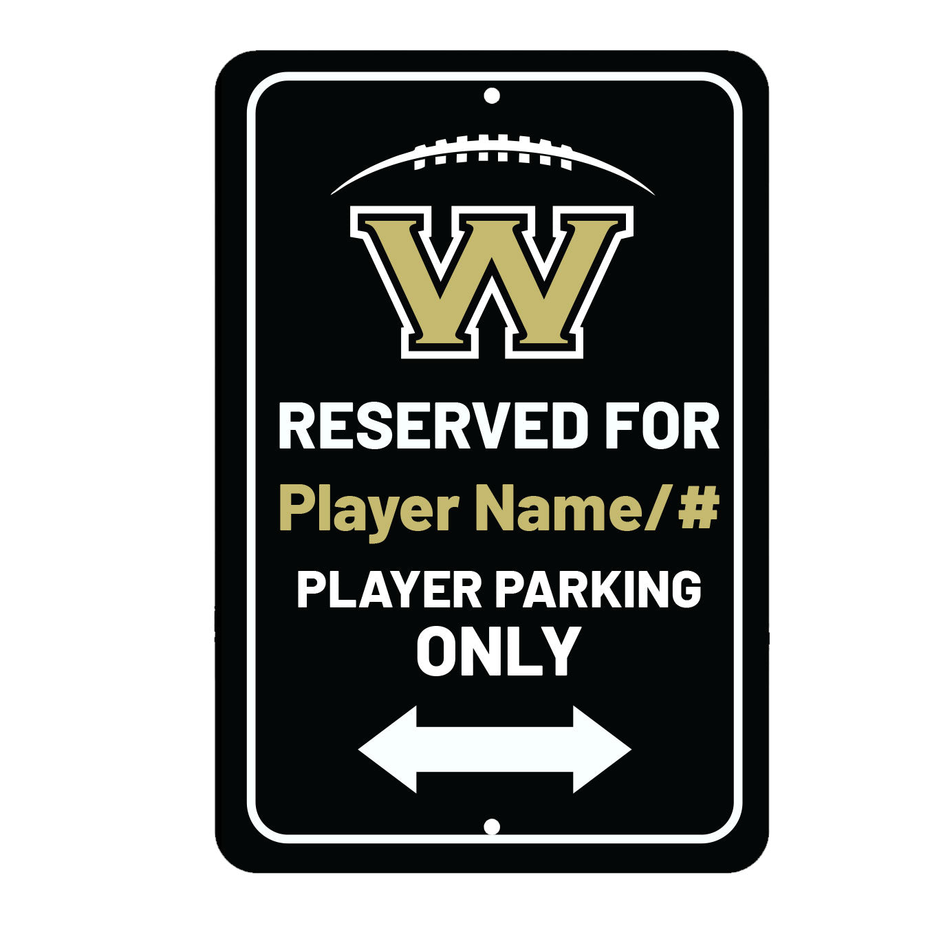 WESTVIEW FOOTBALL ALUMINUM SIGN