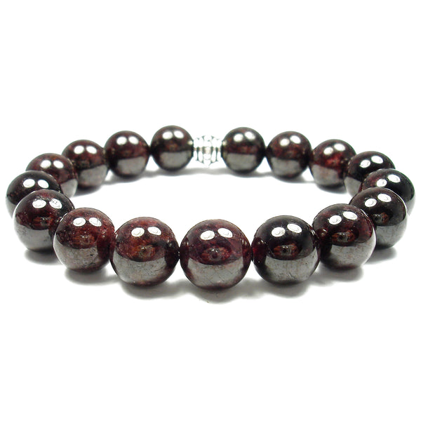 Garnet 10mm Round Crystal Bead Bracelet | The Magic Is In You