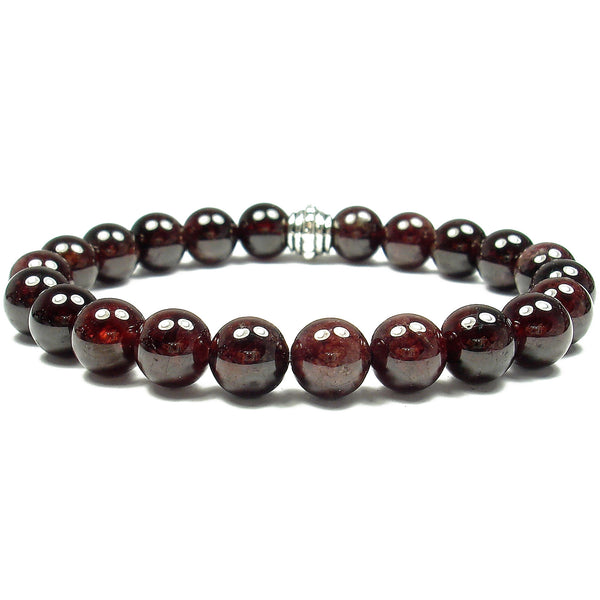 Garnet 8mm Round Crystal Bead Bracelet | The Magic Is In You