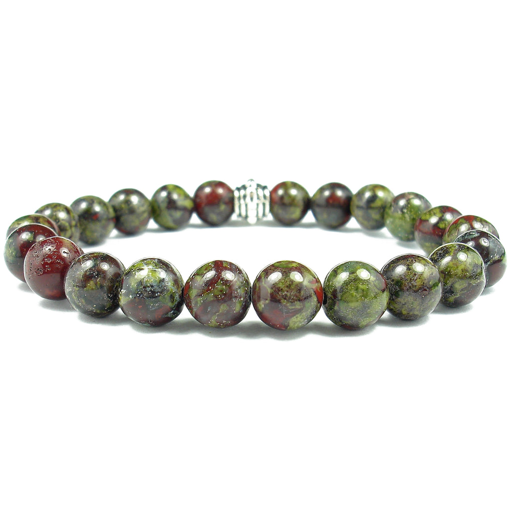 Dragon Blood Jasper 8mm Round Crystal Bead Bracelet The Magic Is In You