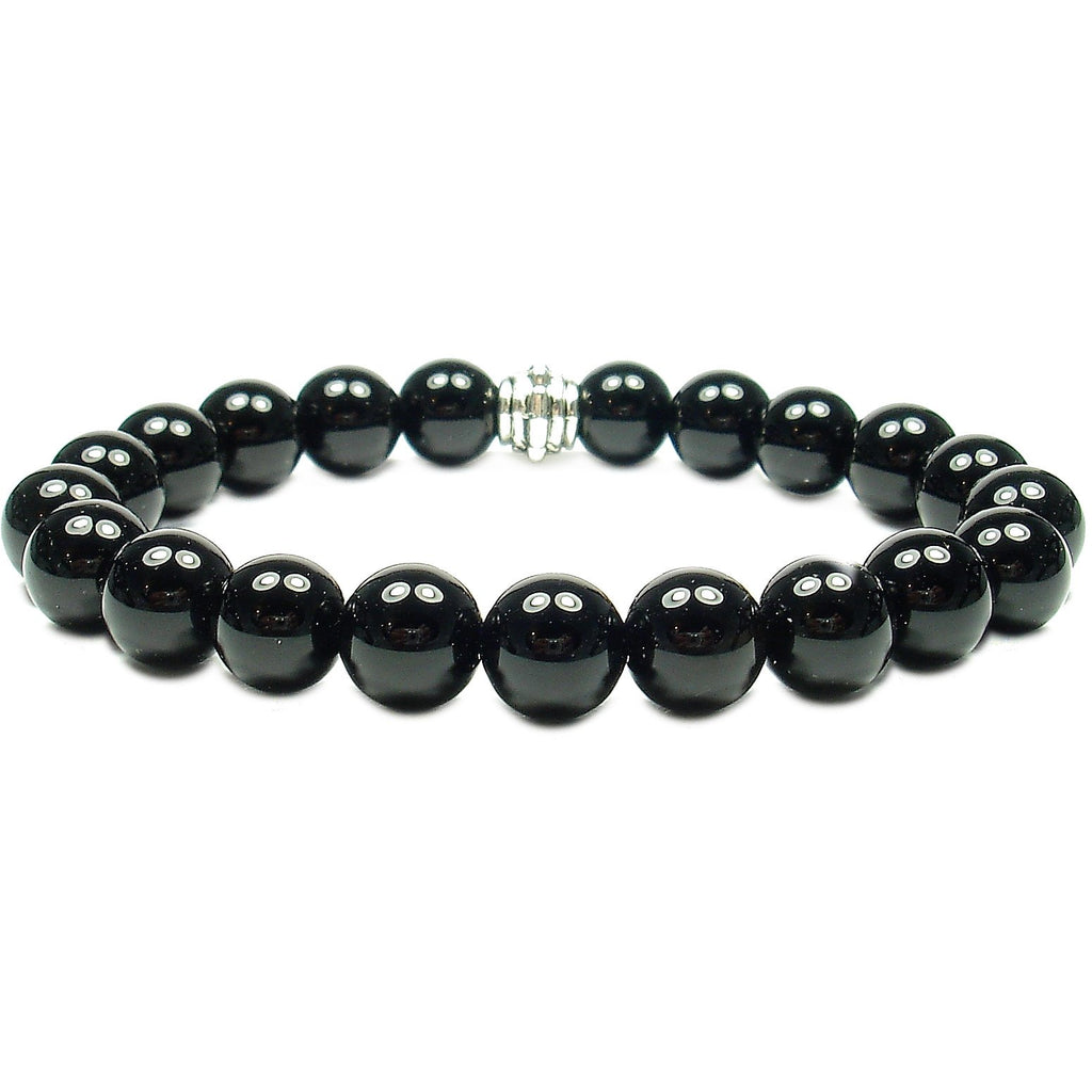 Obsidian (Black) 8mm Round Crystal Bead Bracelet | The Magic Is In You