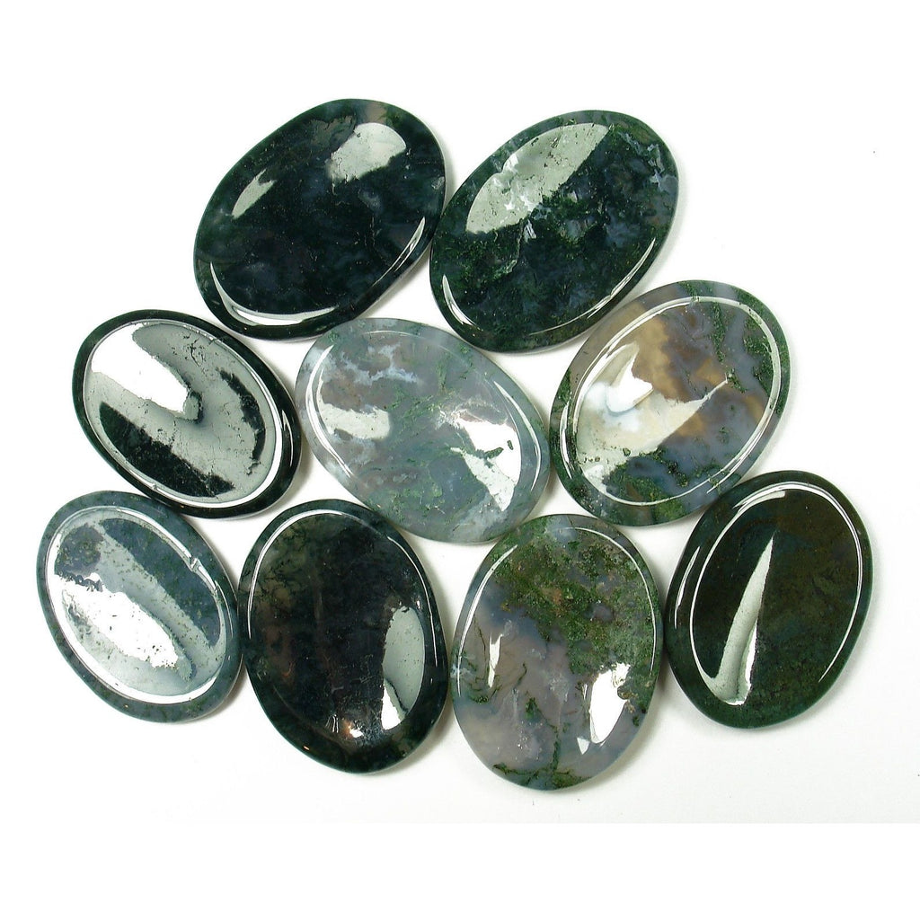 Moss Agate Crystal Worry Stone | The Magic Is In You