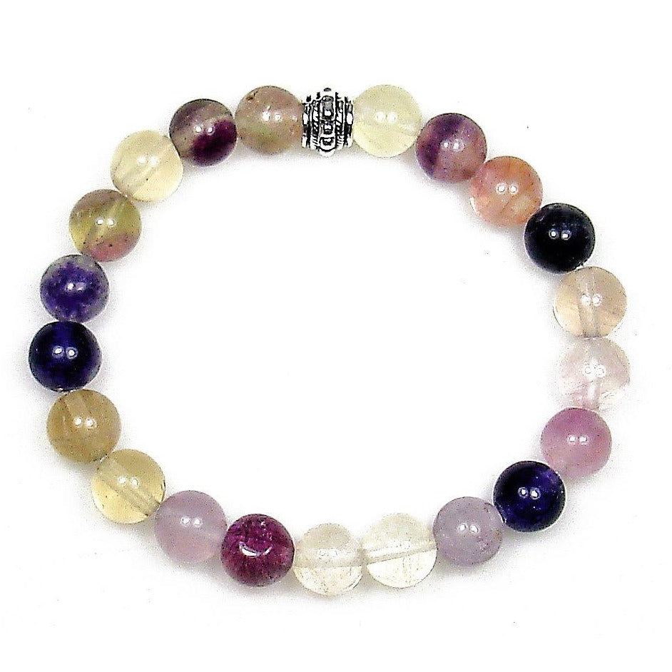 Fluorite (Rainbow) 8mm Round Crystal Bead Bracelet | The Magic Is In You