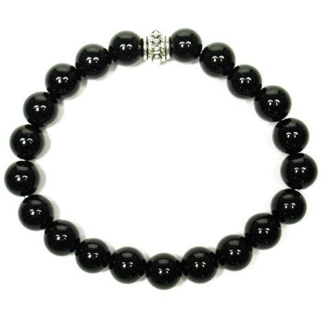 Onyx (Black) 8mm Round Crystal Bead Bracelet | The Magic Is In You