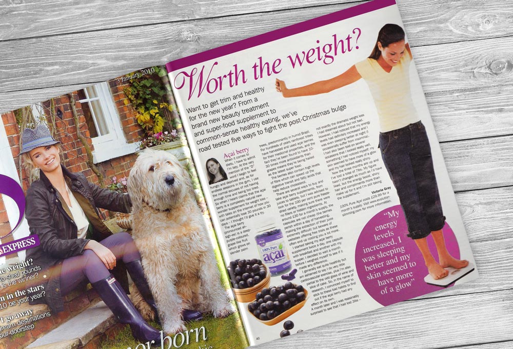 Acai Berry en vedette dans Sunday Express