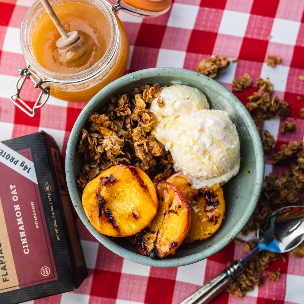 GRILLED PEACHES & GRANOLA