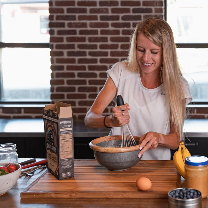 KARISSA MAKING KODIAK CAKES