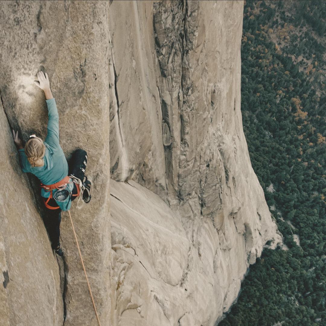 Emily climbing Golden Gate