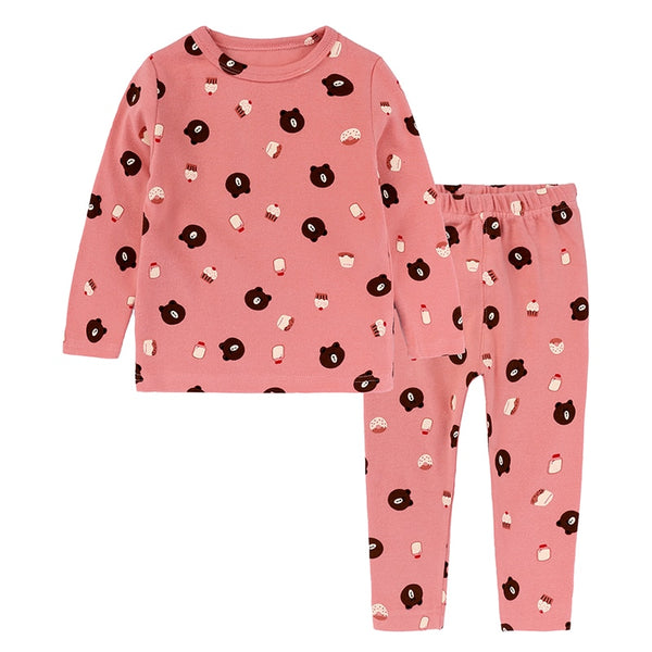 New Baby Long Sleeve Pajamas Cotton Cartoon Children Clothing Sets Kid ...