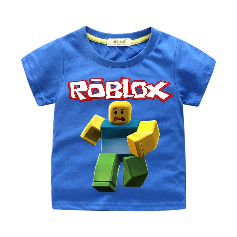 Drop Shipping Children Roblox Game T Shirt Clothes Boys Summer