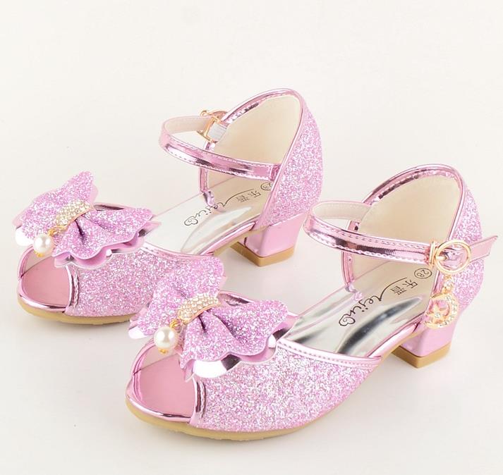 HaoChengJiaDe 2018 Children Princess Glitter Sandals Kids Girls Weddin ...