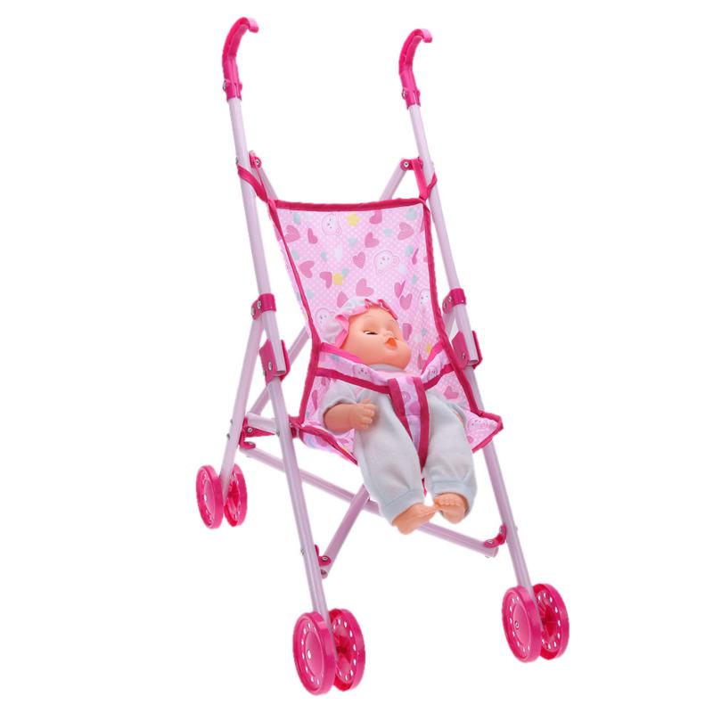 girls pink pushchair