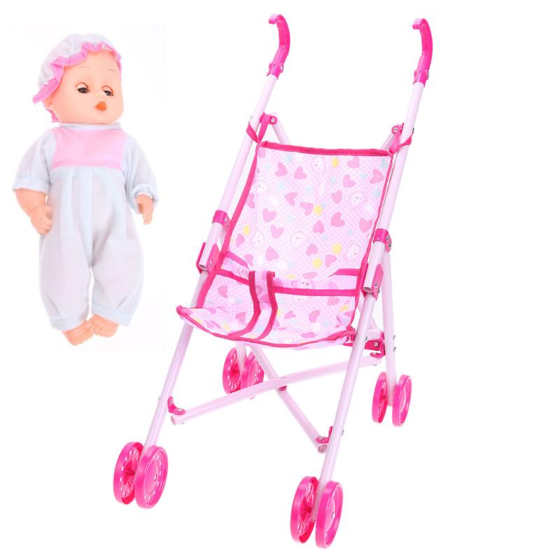 girls pink pushchair