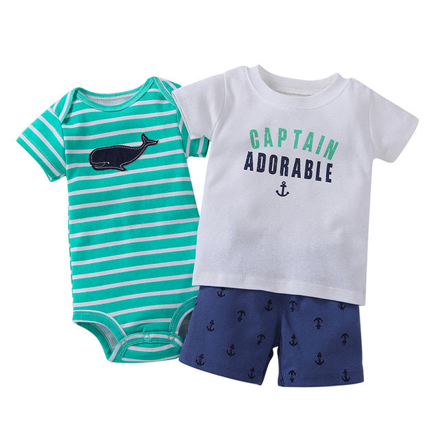 Infant Boys Captain 3 Piece Shorts Set