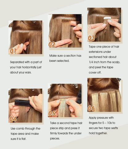 how to use tape in hair extensions
