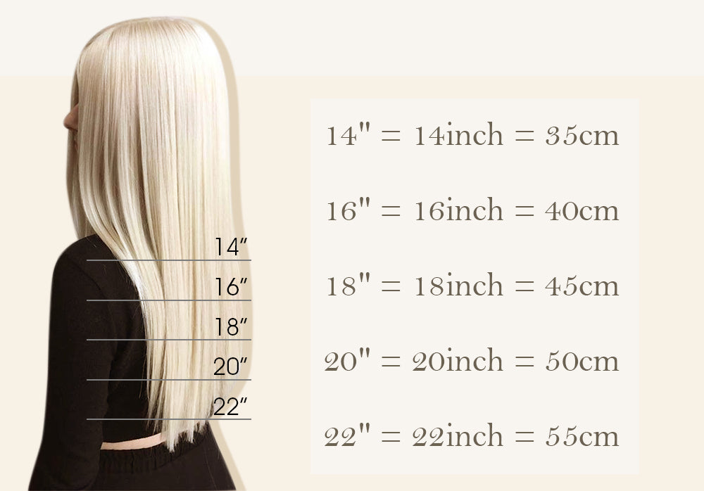 So wählen Sie die Länge der U-Spitzen-Echthaarverlängerungen aus, die zu Ihrem Haar passen, und fügen Sie die Haarlänge hinzu