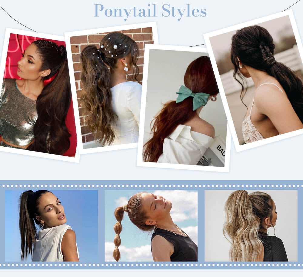 Fashion Ponytail Style High ponytail low ponytail fashion color hair free style