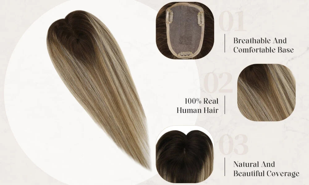 the details of virgin hair topper