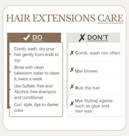 how to care hair extensions