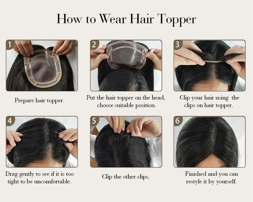 how to wear hair topper