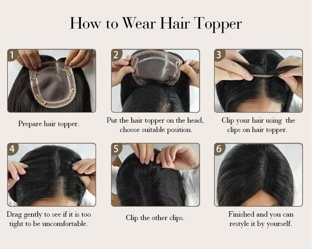 How to wear hair topper