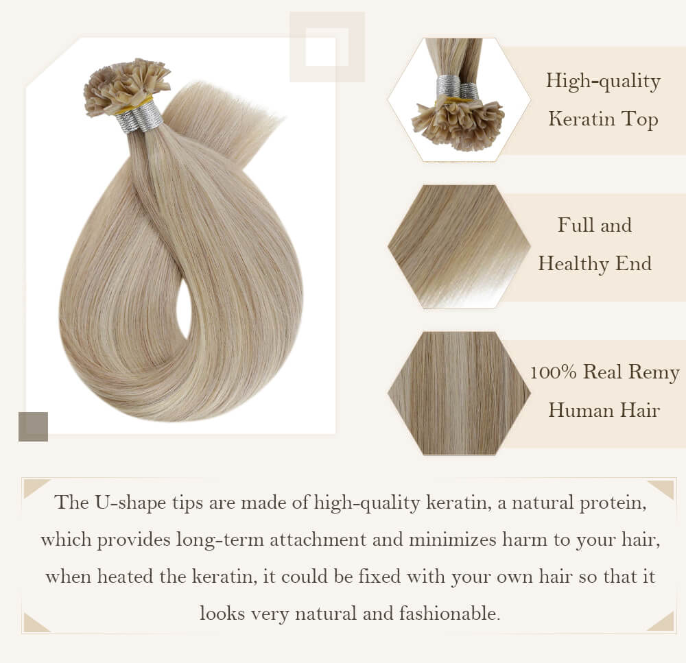 real human hair u tip hair extensions