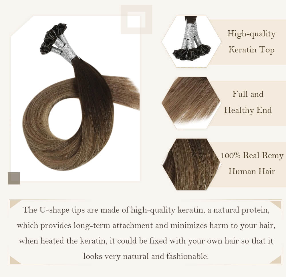 real human hair u tip hair extensions