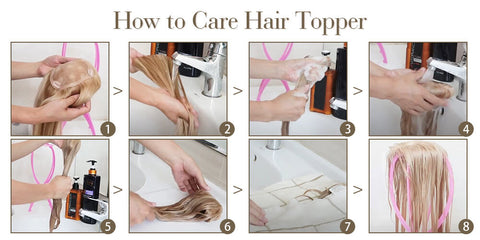 How to Wash hair topper