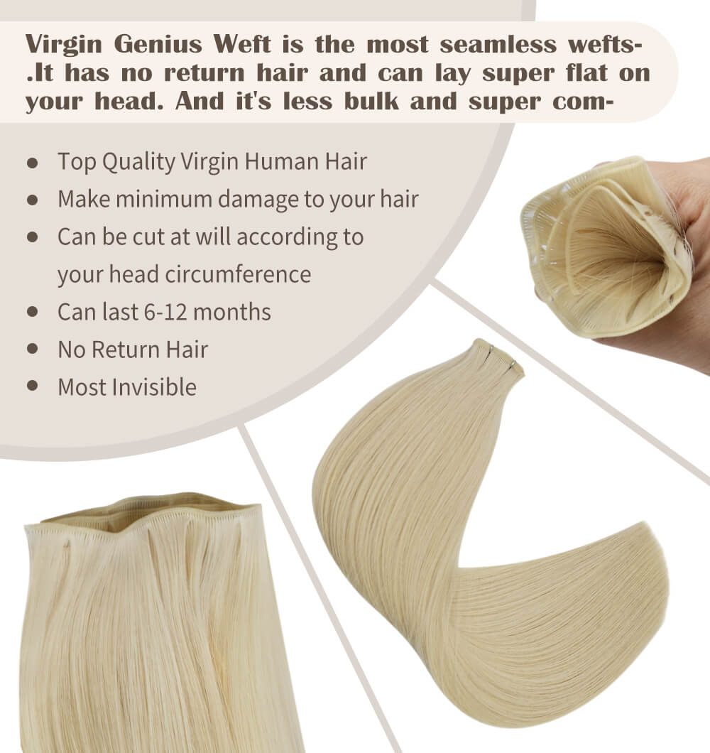 virgin genius weft platinum blonde #60